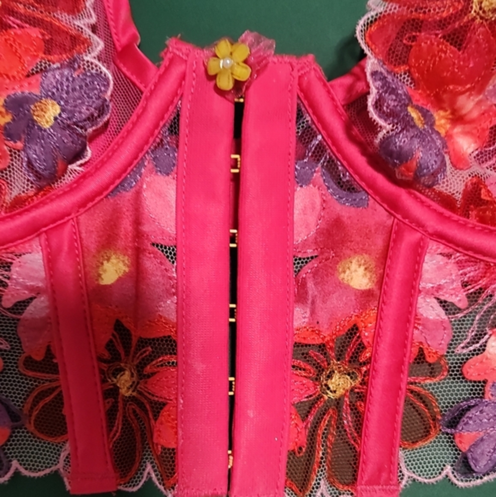For Love and Lemons Anemone Garter Belt and matching bra